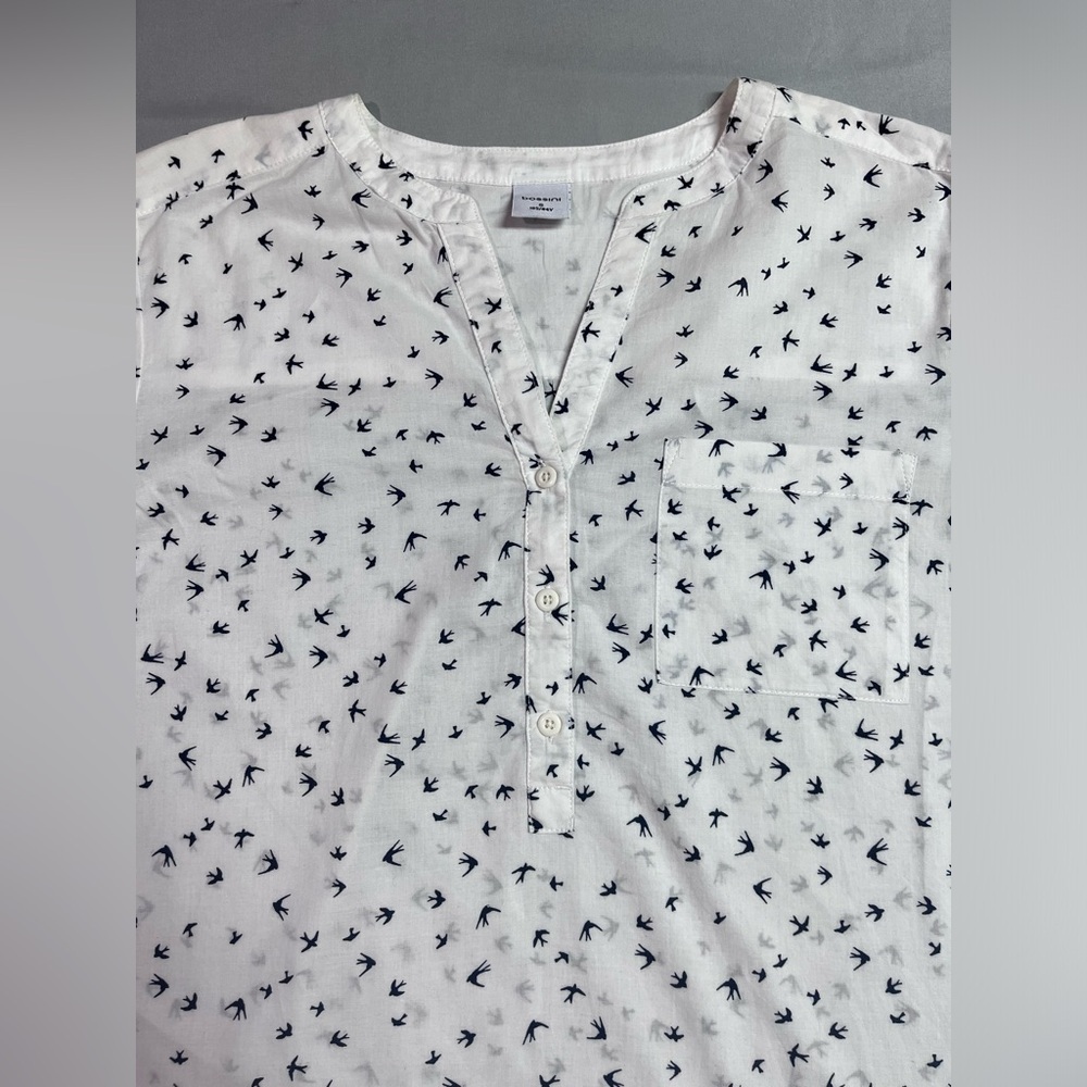 Bossini Women's Long Sleeve Blouse Bird Print Size Small - Picture 3 of 7